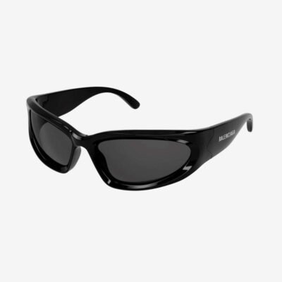 Balenciaga Swift BB0157s-001 black wrap around sunglasses - Lux Studios