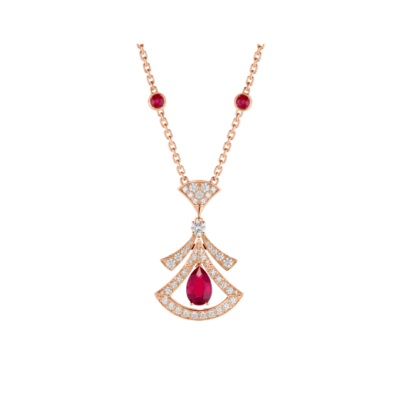 DREAM NECKLACE CARNELIAN DIAMOND PINK GOLD