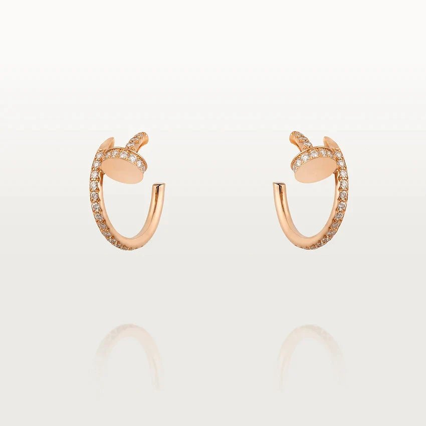 JUSTE EARRINGS 12.75MM DIAMOND ROSE GOLD