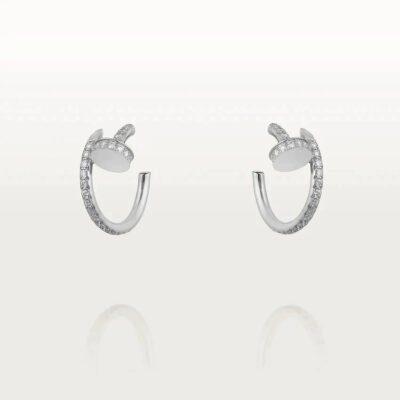 JUSTE EARRINGS 12.75MM SILVER DIAMOND