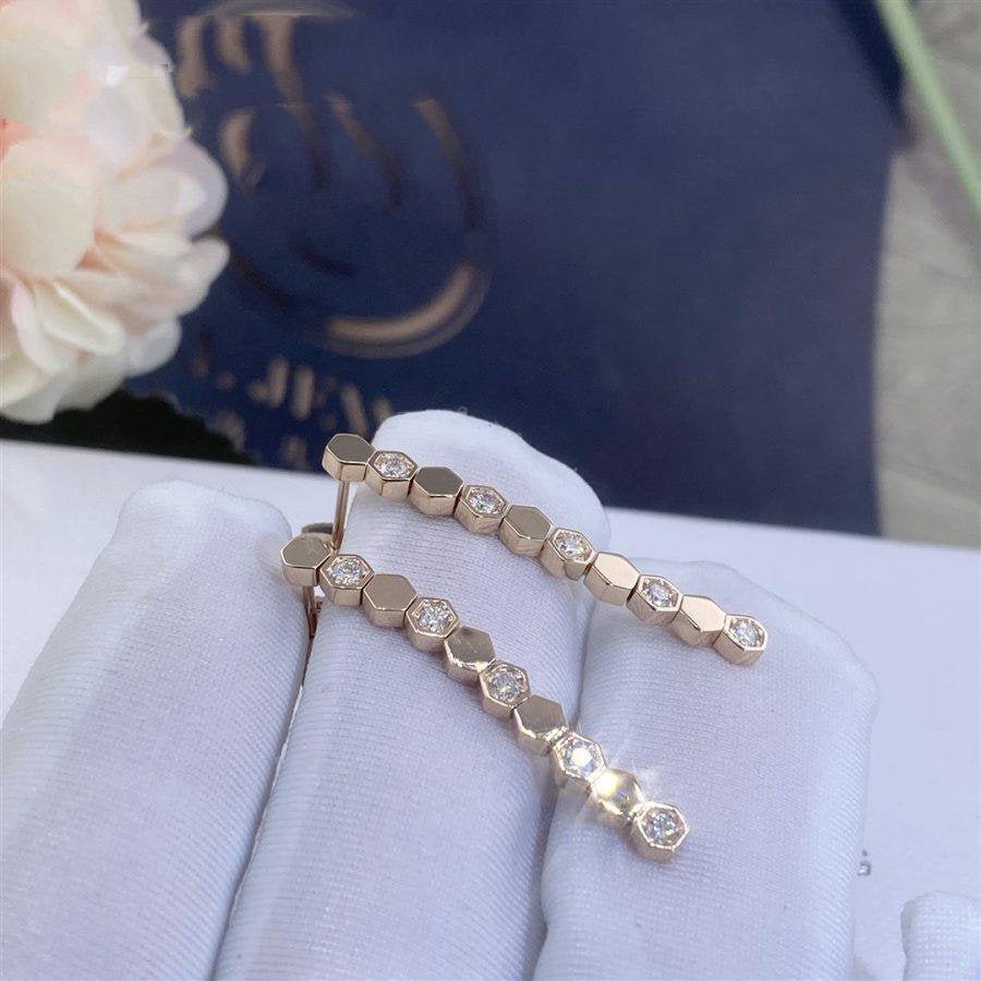 BEE LOVE ROSE GOLD DIAMOND LONG EARRINGS