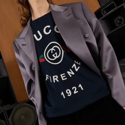 Cotton jersey 'Gucci Firenze 1921' T-shirt - Lux Studios