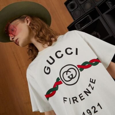 Cotton jersey 'Gucci Firenze 1921' T-shirt - Lux Studios