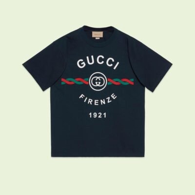 Cotton jersey 'Gucci Firenze 1921' T-shirt - Lux Studios