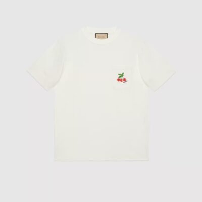Cotton jersey T-shirt with embroidery - Lux Studios