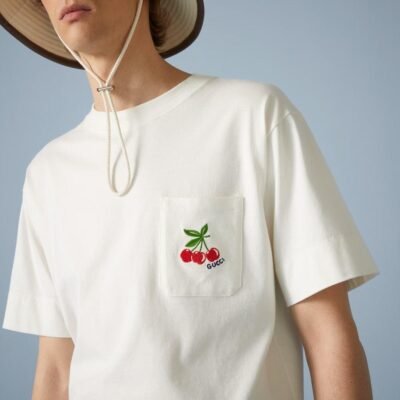 Cotton jersey T-shirt with embroidery - Lux Studios