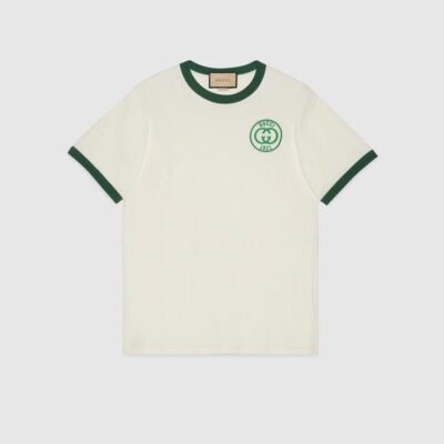 Cotton jersey T-shirt with Gucci embroidery - Lux Studios