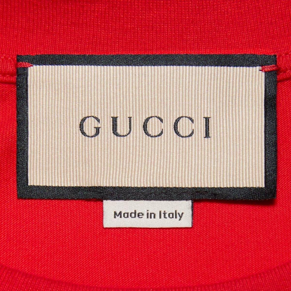 Cotton jersey T-shirt with Gucci mirror print - Lux Studios