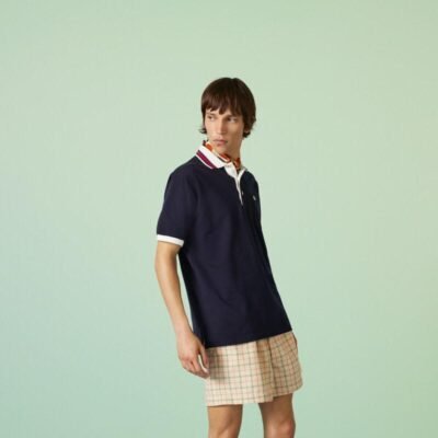 Cotton piquet polo with Double G - Lux Studios
