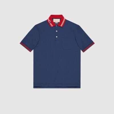 Cotton piquet polo with Interlocking G - Lux Studios