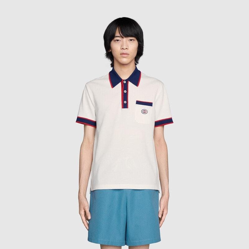 Cotton piquet polo with Interlocking G - Lux Studios