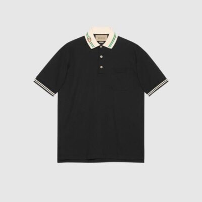 Cotton piquet polo with Interlocking G - Lux Studios