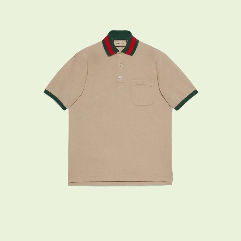 Cotton piquet polo with Web collar - Lux Studios