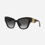 Dolce&Gabbana black cat eye sunglasses with DG logo - Lux Studios