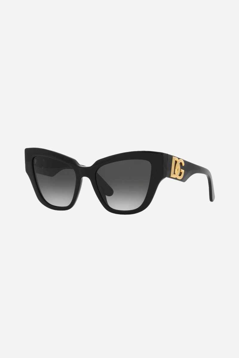 Dolce&Gabbana black cat eye sunglasses with DG logo - Lux Studios