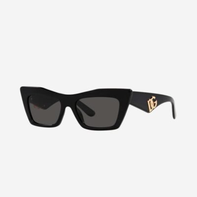 Dolce&Gabbana cat-eye black logo sunglasses - Lux Studios