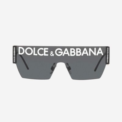 Dolce&Gabbana grey mask sunglasses with logo - Lux Studios
