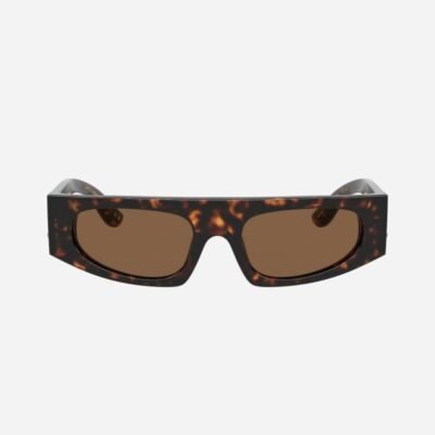 Dolce&Gabbana havana rectangular cat-eye sunglasses - Lux Studios