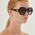Dolce&Gabbana hexagonal black sunglasses - Lux Studios