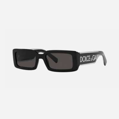 Dolce&Gabbana rectangular with white logo sunglasses - Lux Studios