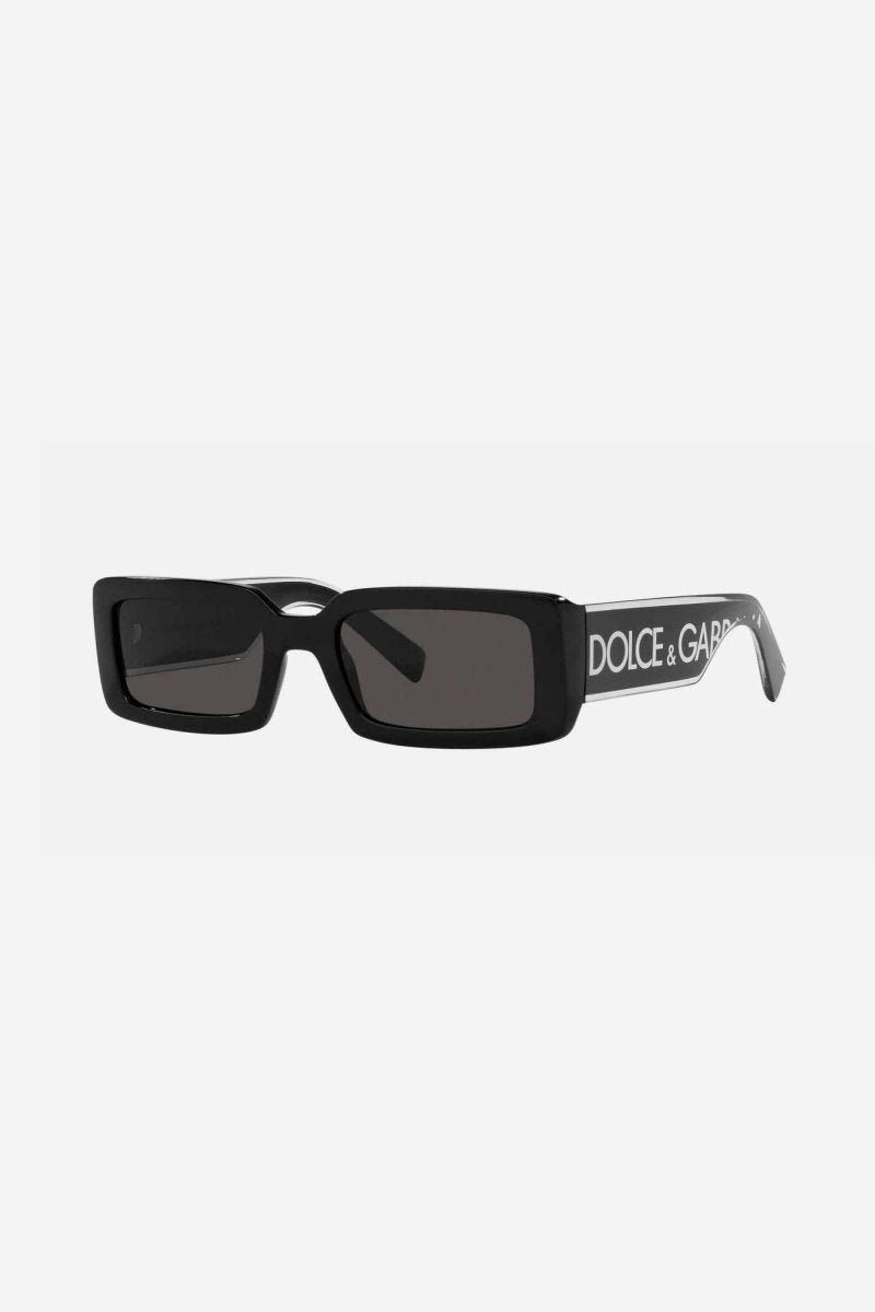 Dolce&Gabbana rectangular with white logo sunglasses - Lux Studios