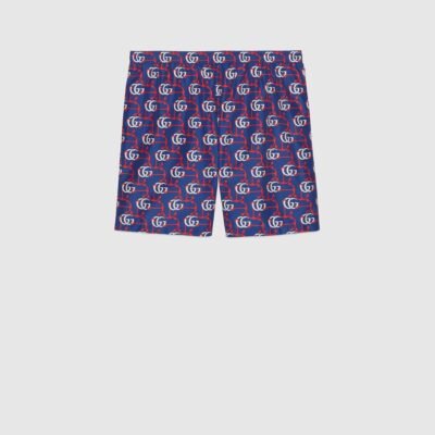 Double G anchor print nylon swim shorts - Lux Studios