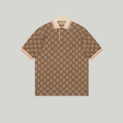 GG cotton silk polo shirt - Lux Studios