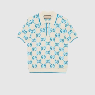 GG knit cotton piquet polo - Lux Studios