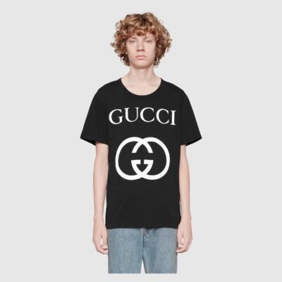 Oversize T-shirt with Interlocking G - Lux Studios