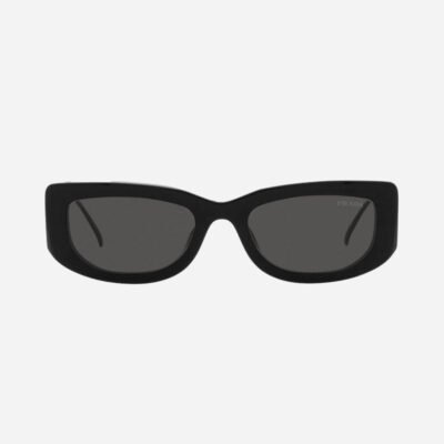 Prada black micro sunglasses with metal temple - Lux Studios