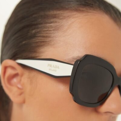 Prada butterfly black and white sunglasses - Lux Studios
