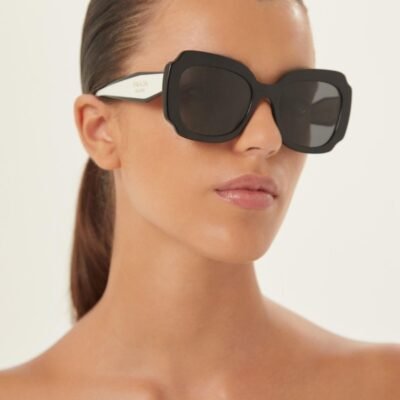 Prada butterfly black and white sunglasses - Lux Studios