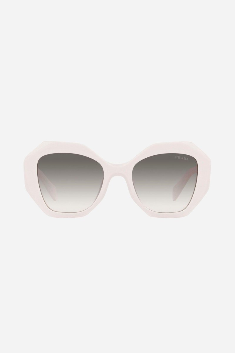 Prada hexagonal white sunglasses - Lux Studios
