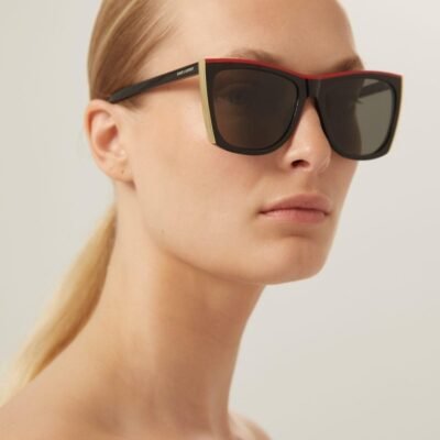 Saint Laurent Paloma black and red sunglasses - Lux Studios