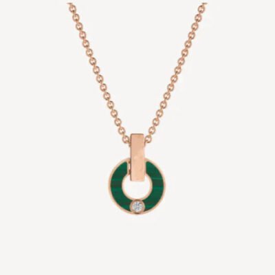 GARI NECKLACE ROSE GOLD MALACHITE
