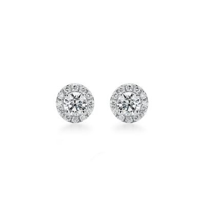 ROUND HALO EARRINGS