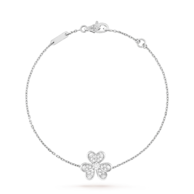 FRIVOLE FLOWER DIAMOND BRACELET SILVER
