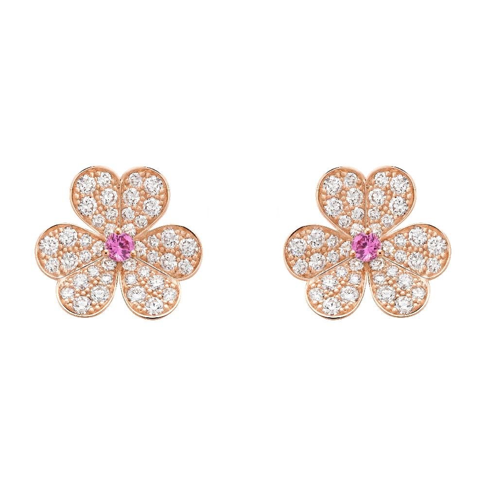 FRIVOLE FLOWER DIAMOND EARRINGS