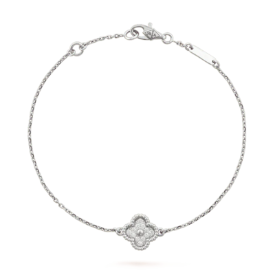 CLOVER  SINGLE FLOWER BRACELET SILVER