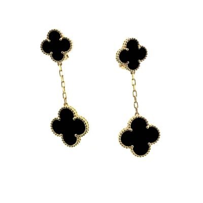 CLOVER 2 MOTIFS  EARRINGS (MULTIPLE CHOICES）