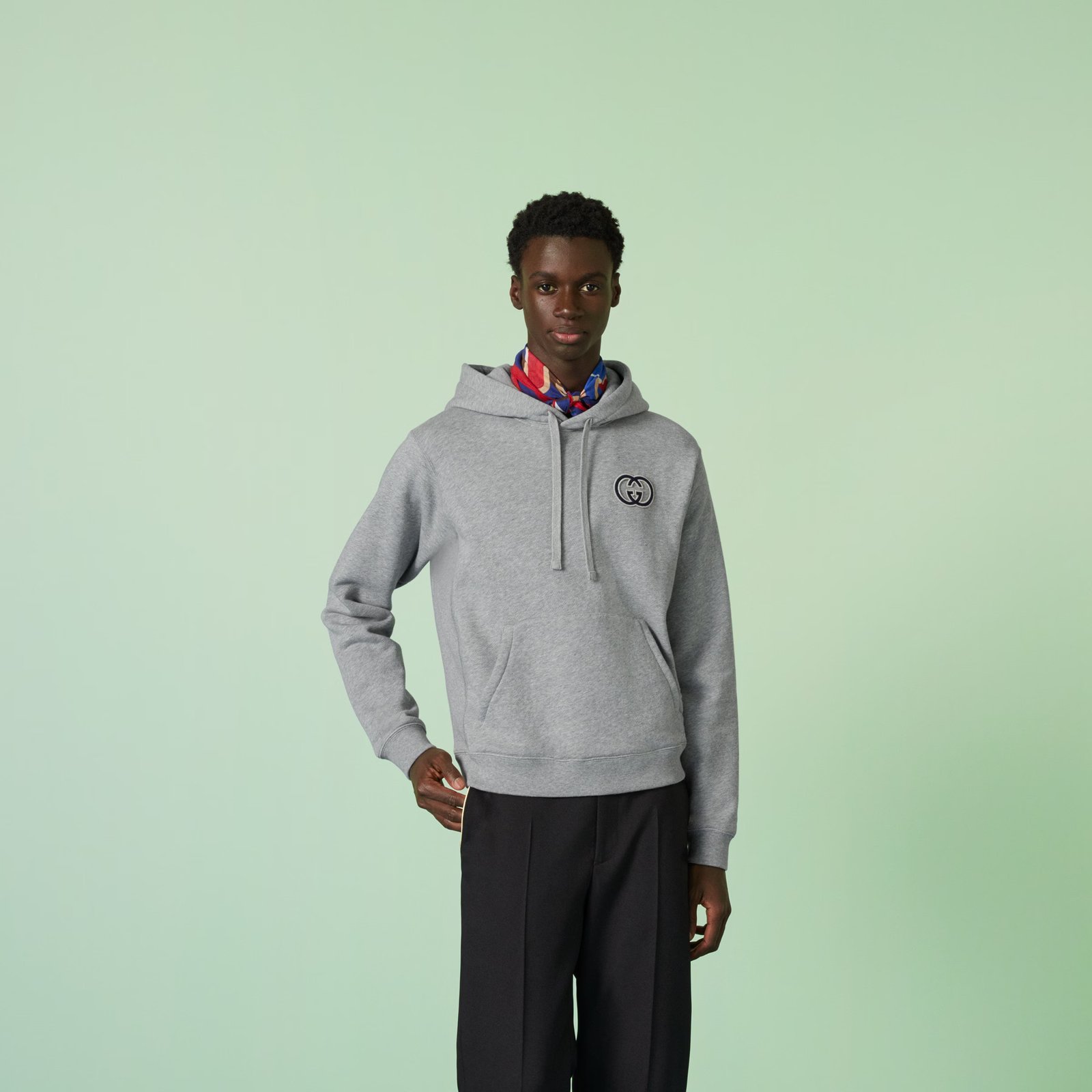 COTTON JERSEY HOODED SWEATSHIRT