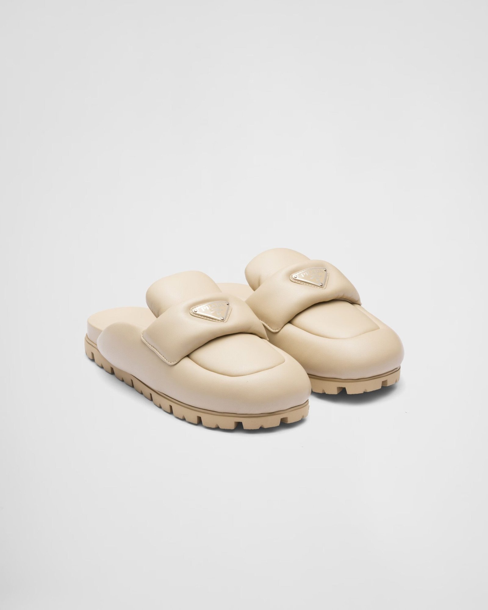 Soft padded nappa leather sabots