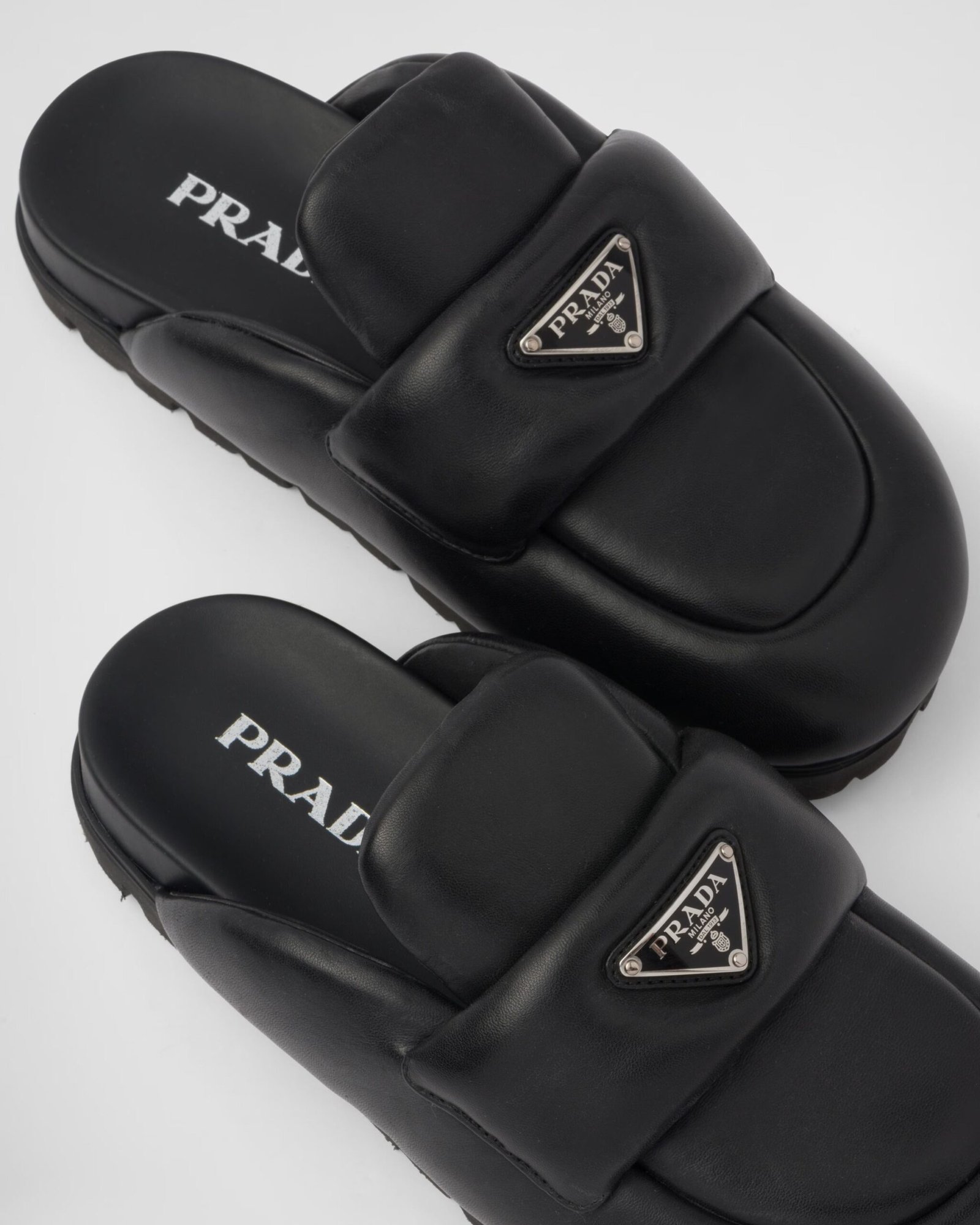 Soft padded nappa leather sabots