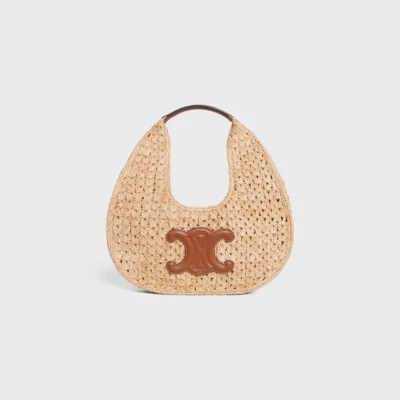 CLASSIC PANIER HOBO BAG IN RAFFIA