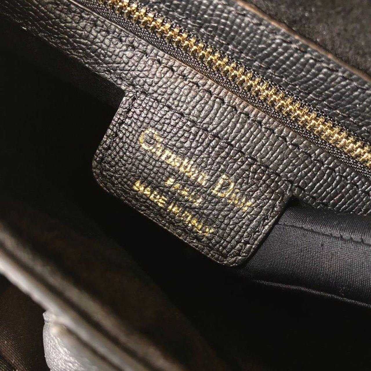 Christian Dior Saddle Bag 25cm Grained Calfskin Canvas Spring/Summer 2020 Collection, Black – Ganebet Store