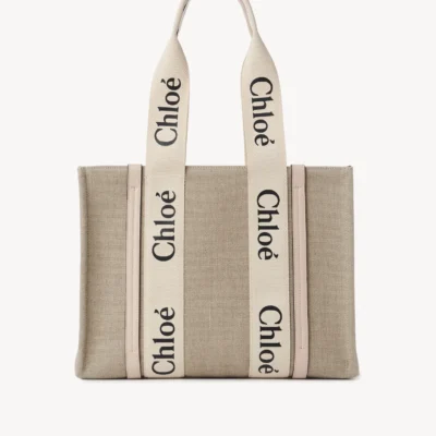 Woody tote bag in linen