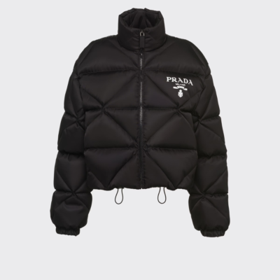 Re-Nylon Gabardine cropped down jacket