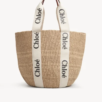 Large Woody basket in natural fibers