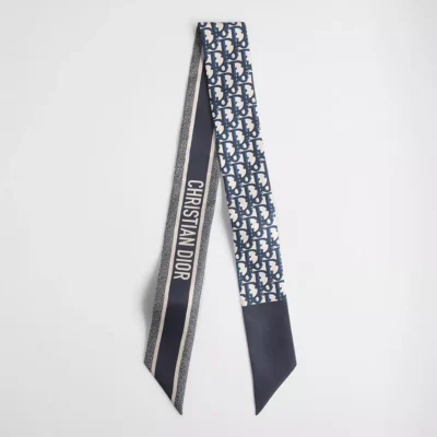 Dior Navy Oblique Mitzah Scarf